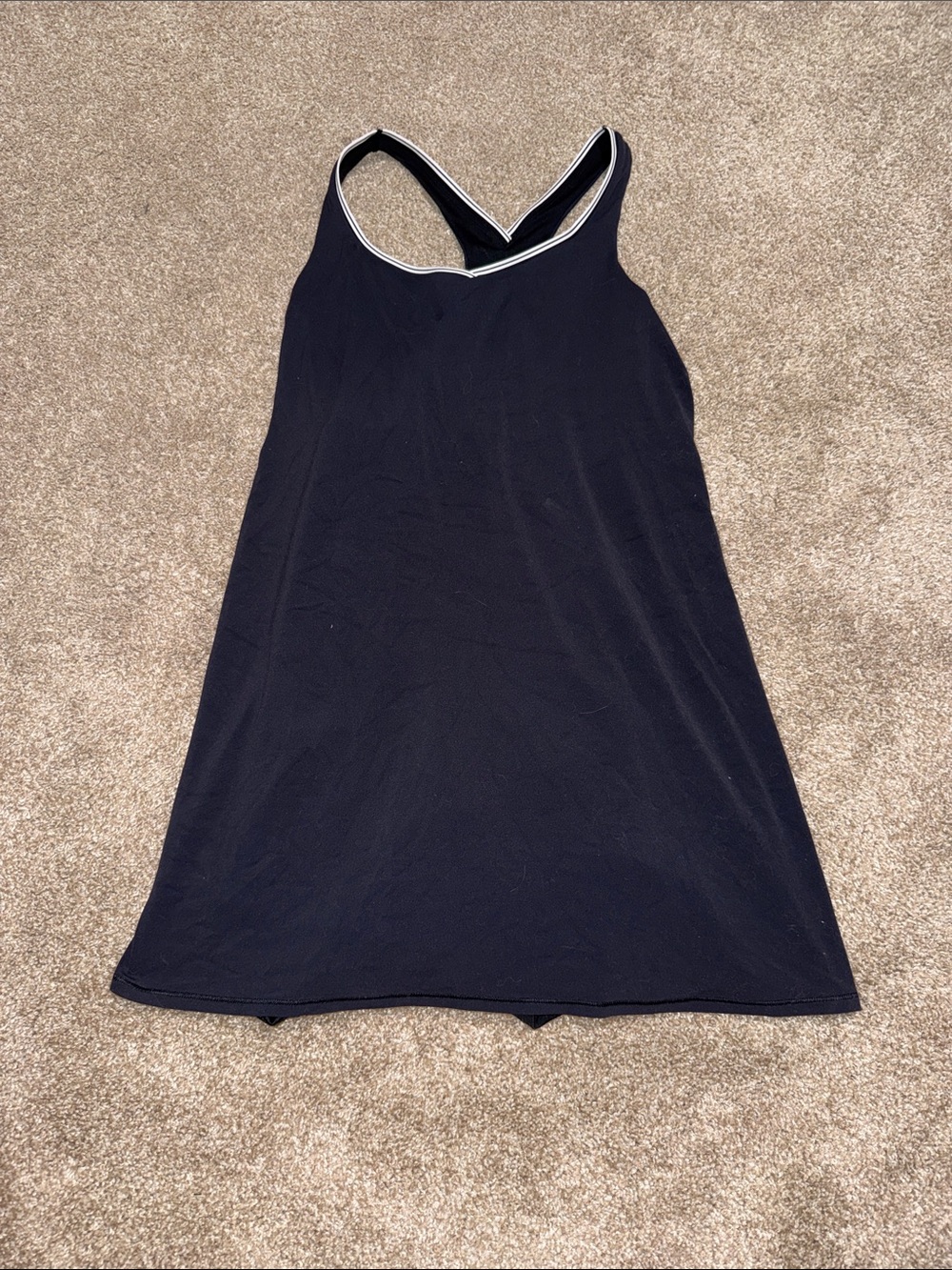 Women's Black Tennis Dress with Contrast Trim